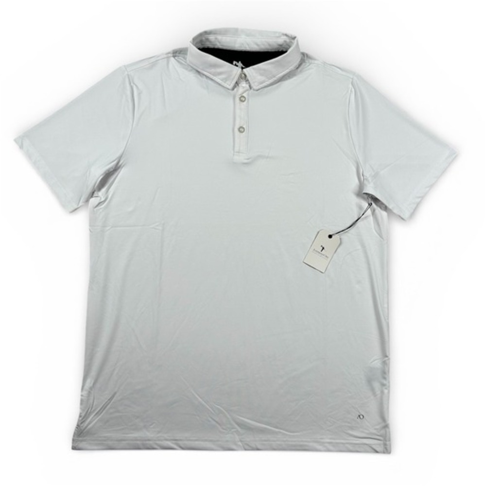 Anderson Ord Shirt Mens L Golf Polo Gamer Solid White‎ Performance Wicking UPF